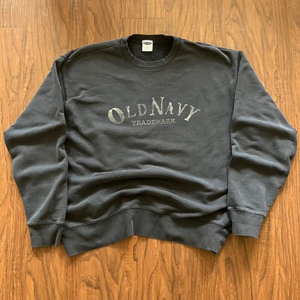 Old-navy Men's Grey and Navy Sweatshirt